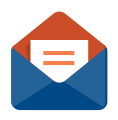 Icon of an open envelope with a letter